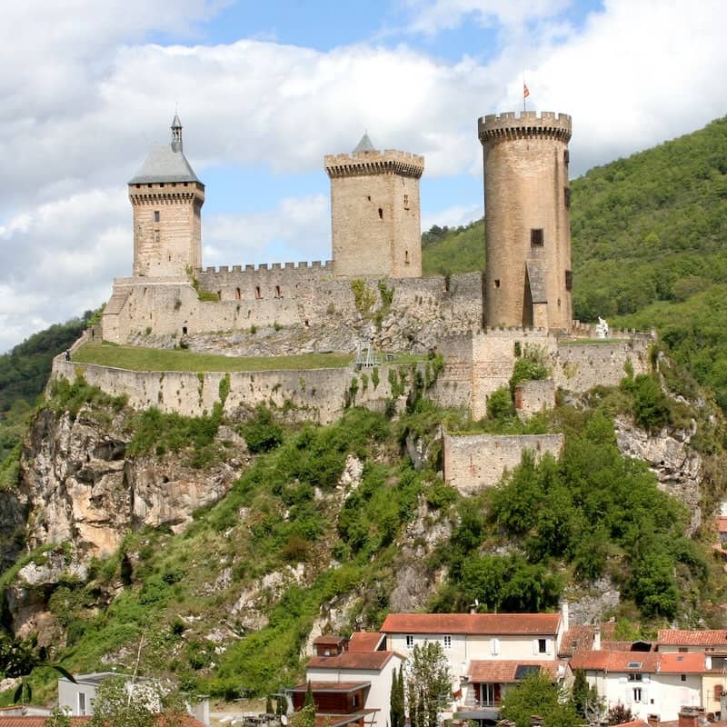 Château de Foix dans le département de l'Ariège en région Occitanie