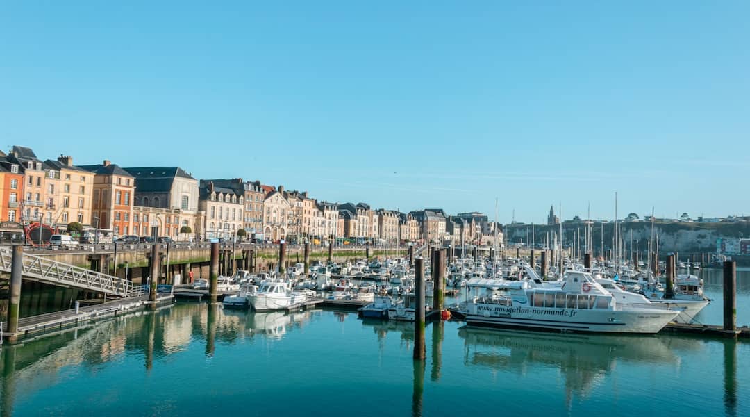 Port de Dieppe dans le département de la Seine Maritime en région Normandie