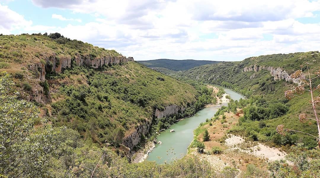 Gorges du Gardon dans le Gard en région Occitanie, sud de la France