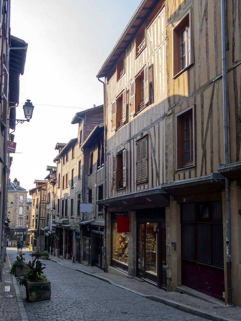 Quartier de la Boucherie dans le centre historique de Limoges en Haute-Vienne