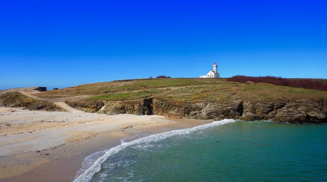 Plage et Phare des Poulains à Belle-Ile-en-Mer (Morbihan, Bretagne)