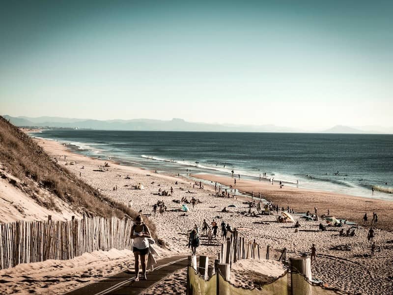 Plage de Capbreton dans le département des Landes en région Nouvelle-Aquitaine