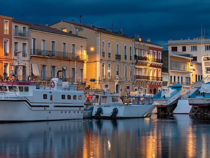 Le port de Sète dans le département de l'Hérault en région Occitanie